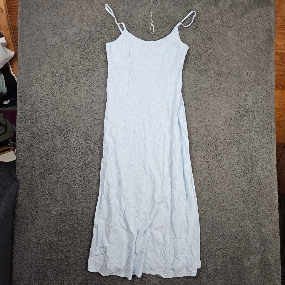 John Galt PacSun Blue Floral Midi Dress One Size NWT Adjustable Straps